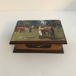 Wooden racehorse trinket box