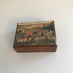Hunt scene wooden box