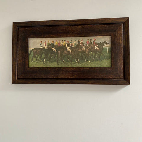 Dark Wood-look Framed Racehorse Print